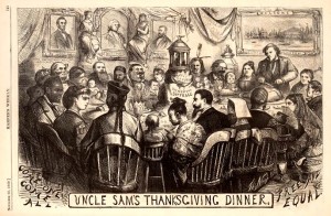 Uncle Sam's Thanksgiving Dinner, by Thomas Nast